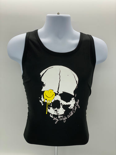 Skull - My Wife Will Cut You - Sport Tank